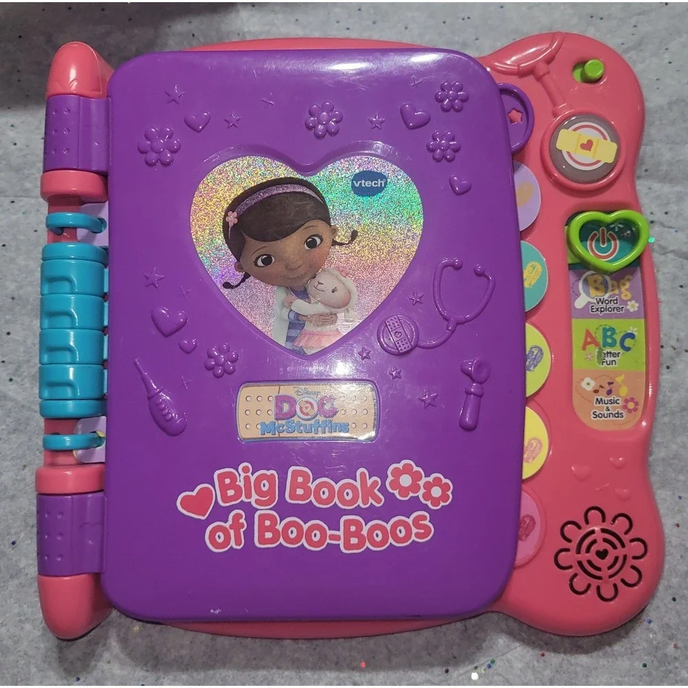 VTech Disney Doc McStuffins Big Book of Boo-Boos Electronic Learning Toy Purple